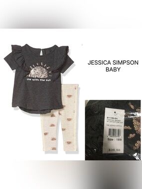JESSICA SIMPSON BABY - 18M - NWT - 2PC SEQUIN FUN IN THE SUN OUTFIT